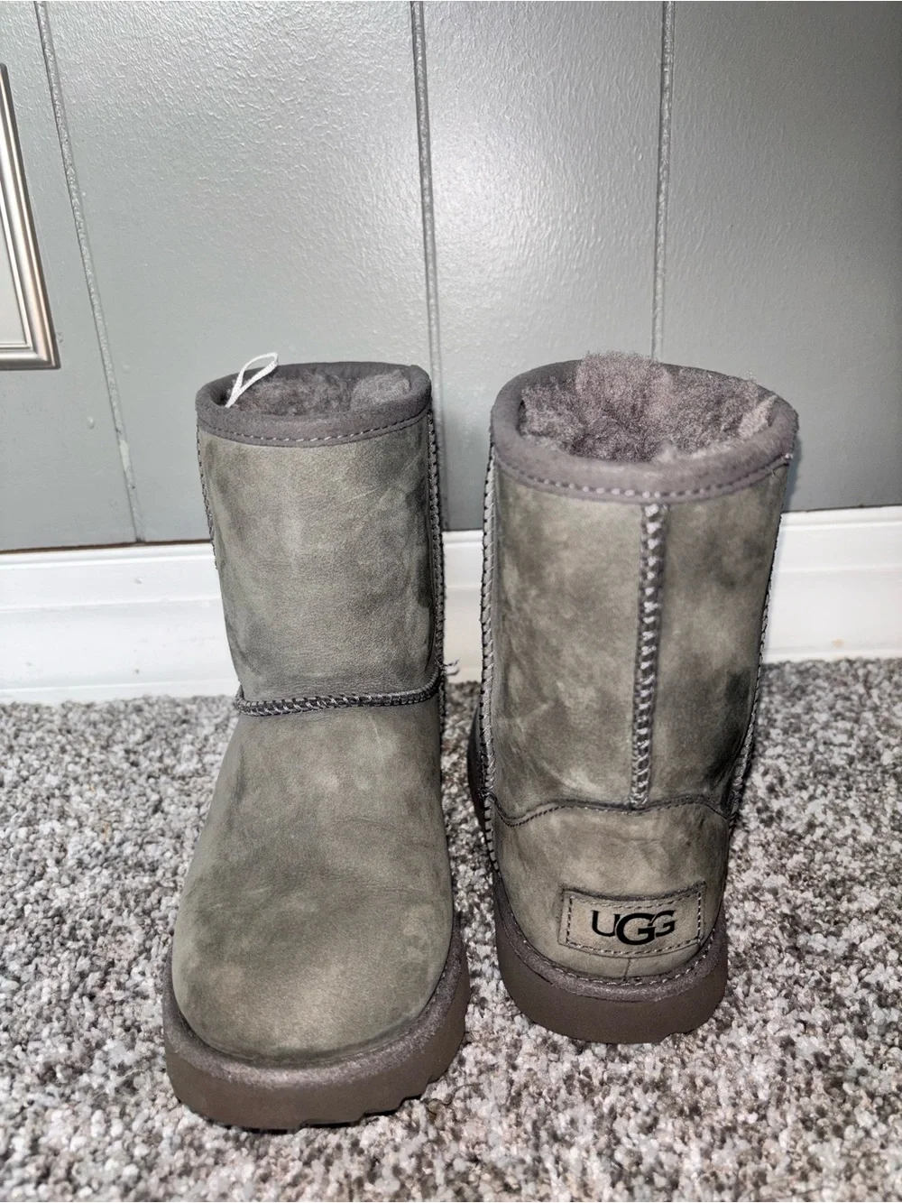 UGG Kids Classic Short Boot - Grey Suede US12